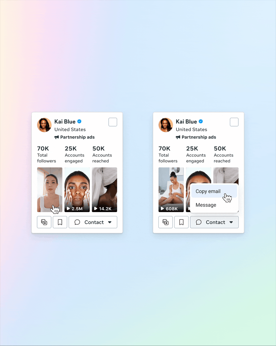Screenshot of Instagram creator market insights
