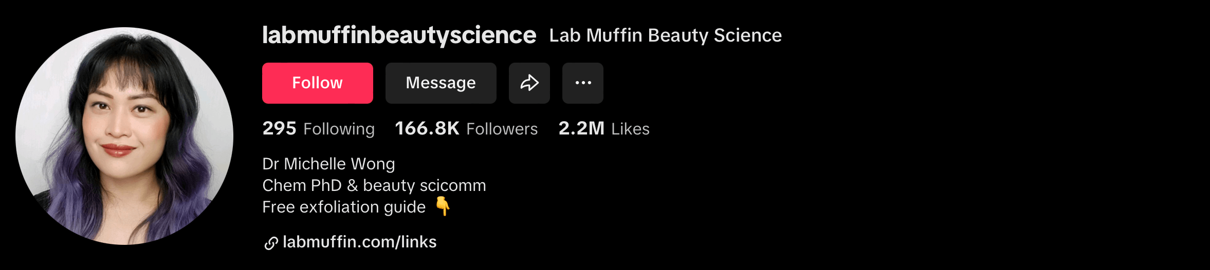 Makeup influencer Labmuffinbeautyscience