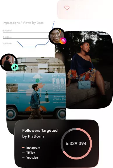 Screenshot of influencer marketing analytics